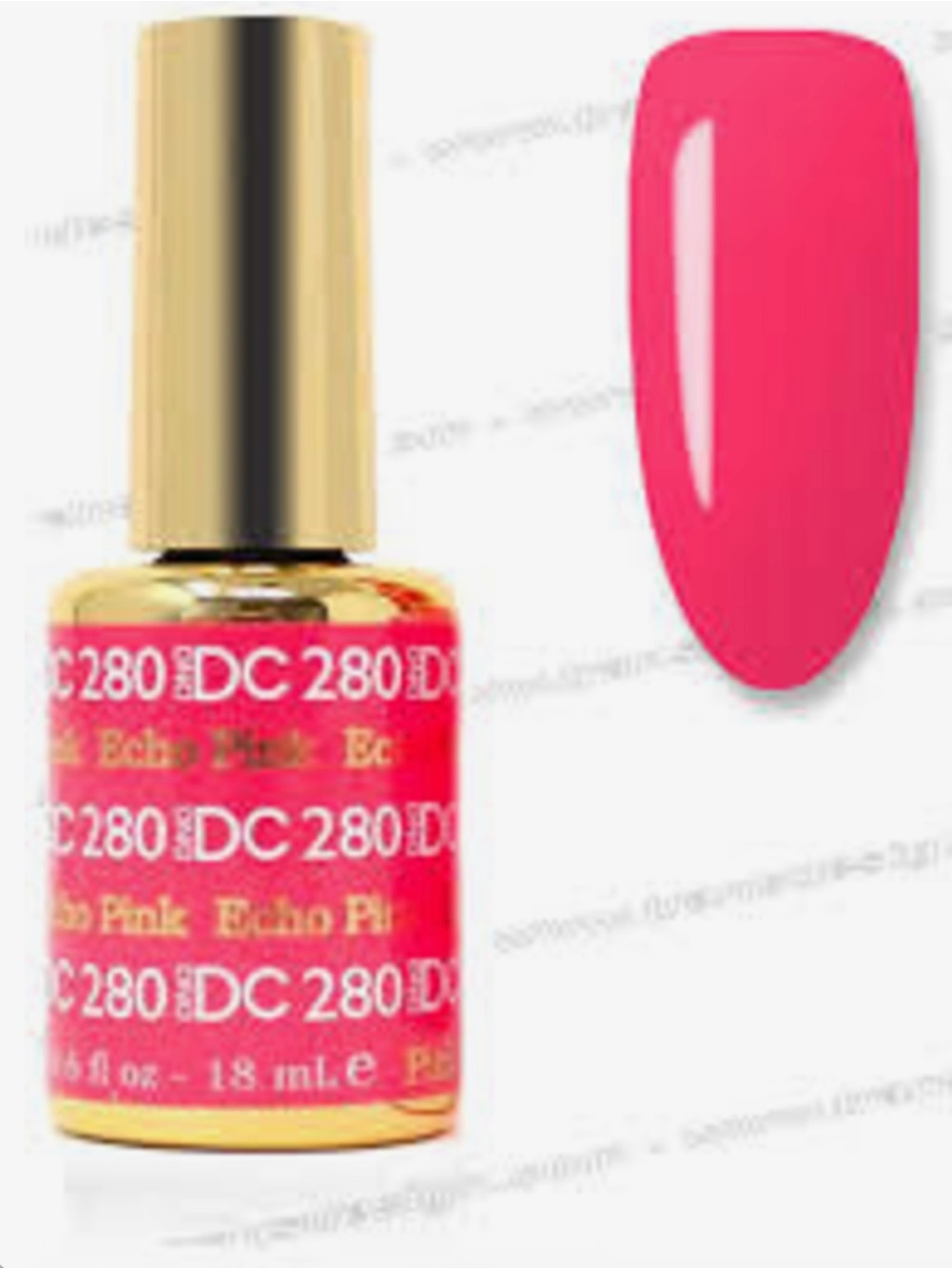 Echo Pink Gel Nail Polish DC280 - Vibrant Pink Nail Color